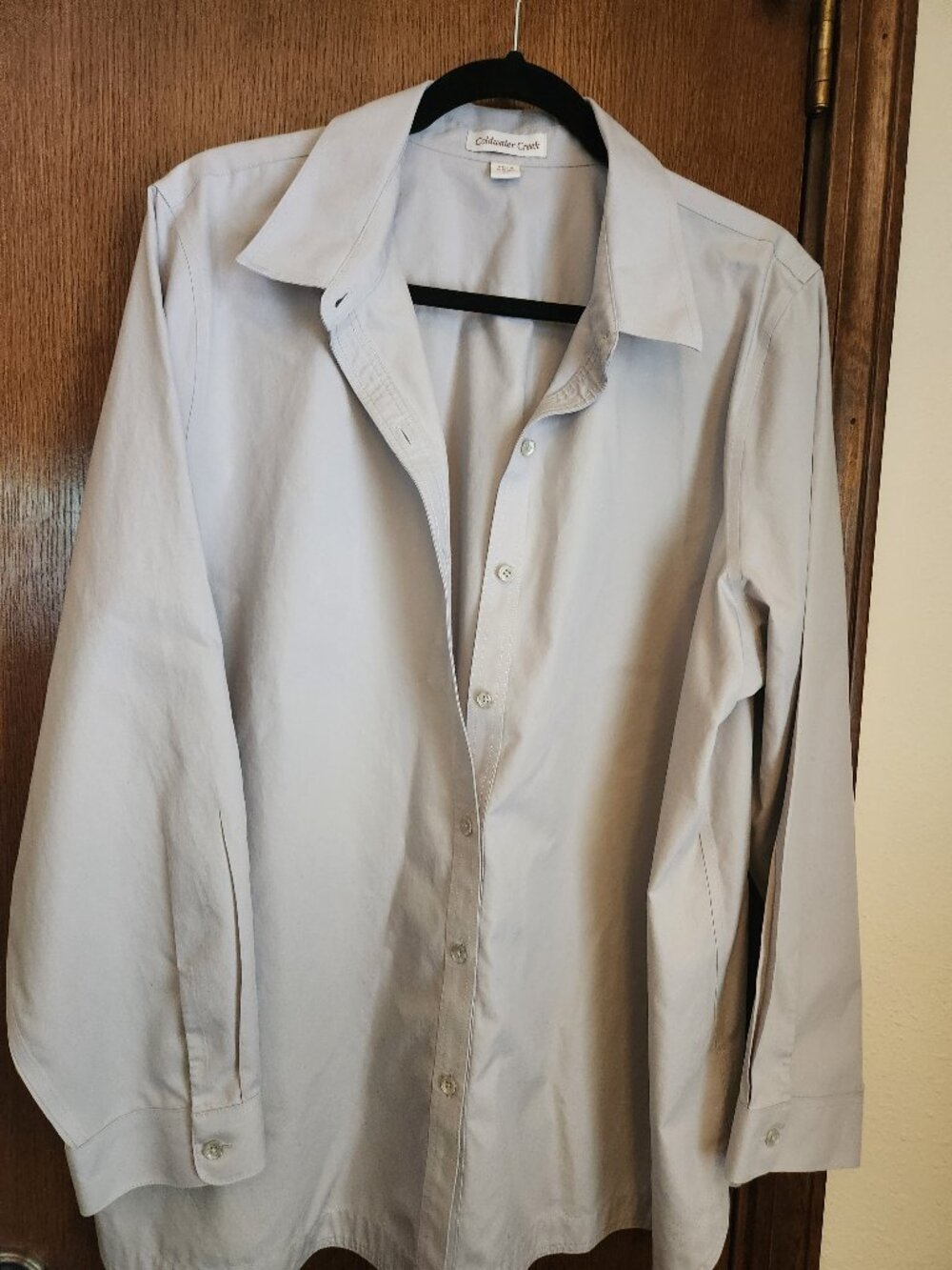 Cold Water Creek 2x No Iron Shirt Gray